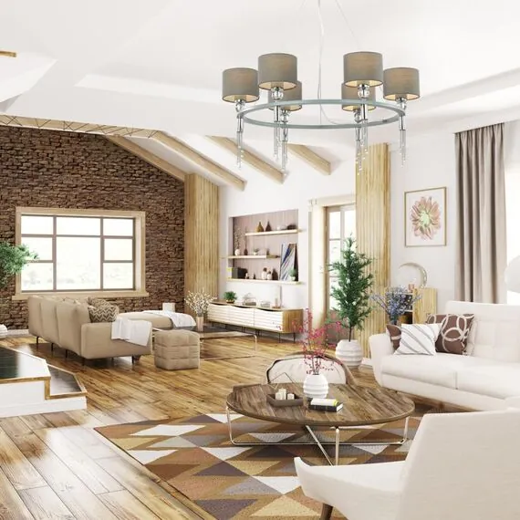 LUMION 4515/6 NEOCLASSI LN20 66 хром, серый Люстра E27 6*60W 220V SANTIAGO, изображение 3