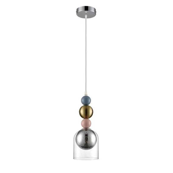 LUMION 8066/1A MODERNI LN25 299 хром/серый/прозрачный, металл/стекло Подвесной светильник G9 1*20W 220V GALLO