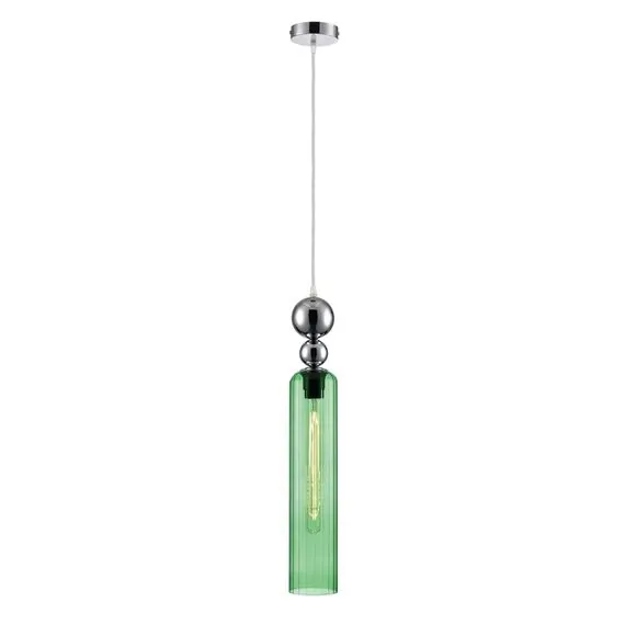 LUMION 8064/1A MODERNI LN25 298 хром/зеленый, металл/стекло Подвесной светильник E27 1*60W 220V LORENZO, изображение 6