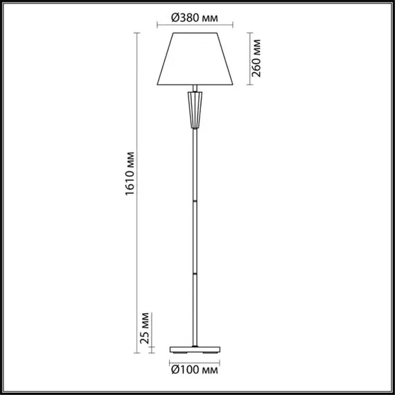 LUMION 3733/1F NEOCLASSI LN19 68 хром, золотой Торшер E27 1*60W 220V LORAINE, изображение 2