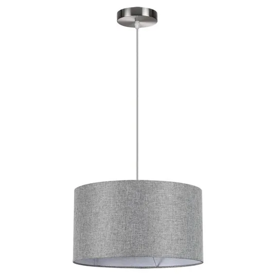 LUMION 8251/2 MODERNI LN25 000  никель/серый, металл/текстиль Подвес Е27 2*60W 220V NIKKI