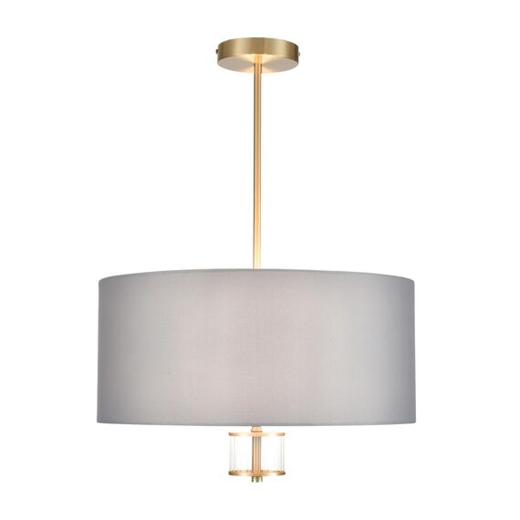 LUMION 8108/5C MODERNI LN25 131 латунь титаниум/серый, металл/текстиль/стекло Люстра потолочная E14 5*40W 220V DAMONA, изображение 4