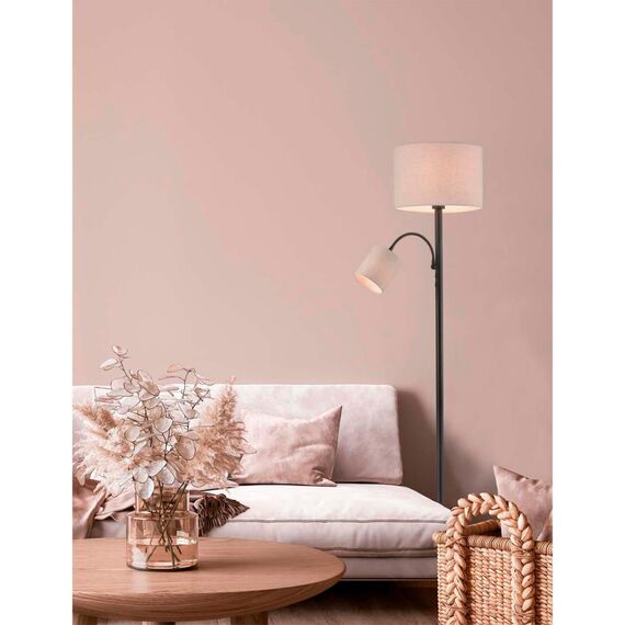 LUMION 8042/2F MODERNI LN25 365 черный/бежевый, металл/текстиль Торшер Е27 1*60W + Е14 1*40W 220V KAYA, изображение 3