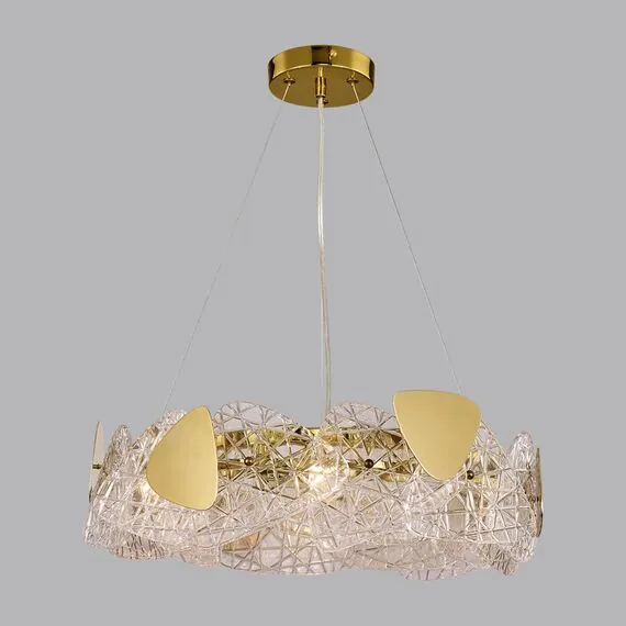 LUMION 6582/6 NEOCLASSI LN25 50 золотой/прозрачный, золотой металл/стекло, металл Люстра подвесная E14 6*40W 220V QUEENY, изображение 3