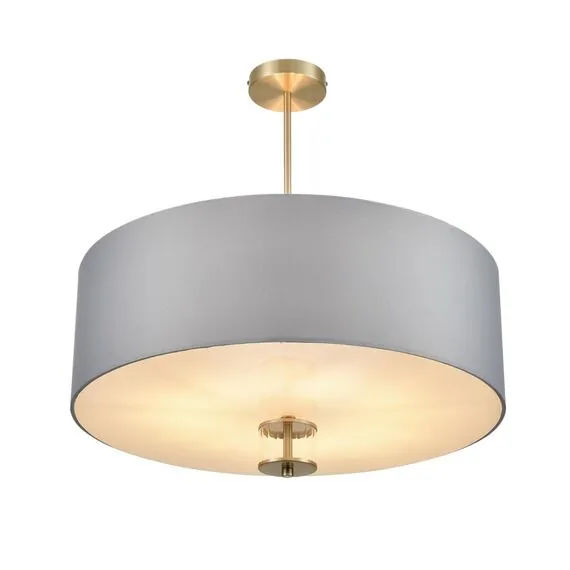 LUMION 8108/7C MODERNI LN25 131 латунь титаниум/серый, металл/текстиль/стекло Люстра потолочная E14 7*40W 220V DAMONA, изображение 3