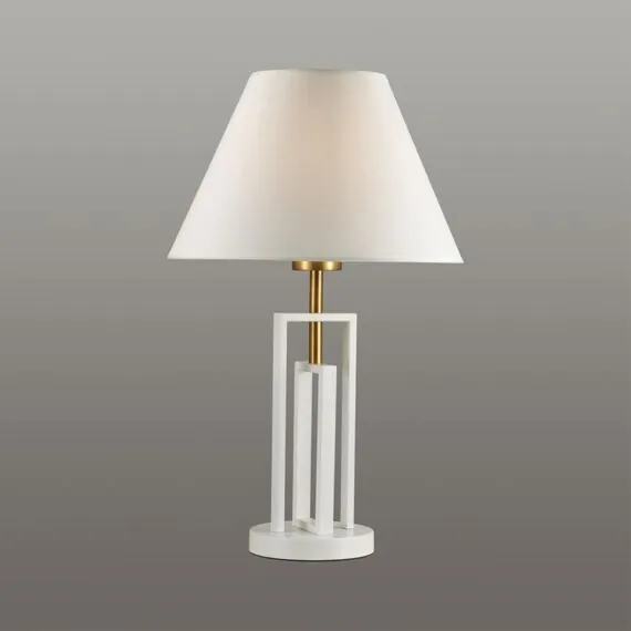 LUMION 5291/1T NEOCLASSI LN23 000 белый, латунь Настольная лампа E27 1*60W 220V FLETCHER, изображение 4