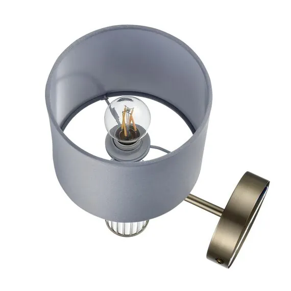 LUMION 8108/1W MODERNI LN25 131  латунь титаниум/серый, металл/текстиль/стекло Бра E14 40W 220V DAMONA, изображение 3