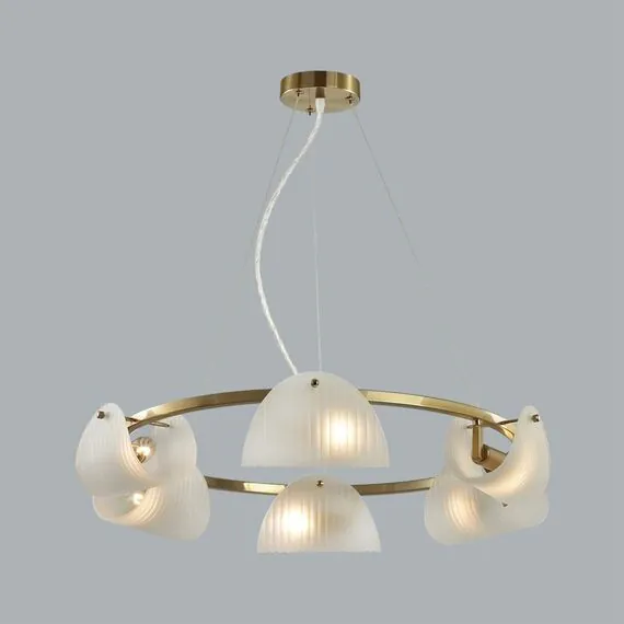 LUMION 6571/6 NEOCLASSI LN25 52 медный/белый/металл/стекло Люстра E14 6*60W 220V FIORO, изображение 4