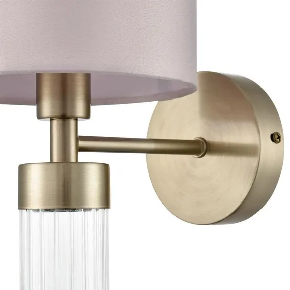 LUMION 8109/1W MODERNI LN25 129 латунь титаниум/бежевый, металл/текстиль/стекло Бра E14 40W 220V DAMONA, изображение 4
