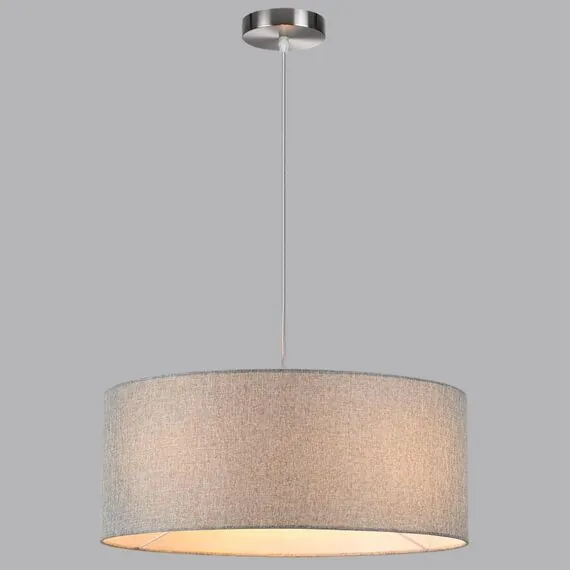 LUMION 8251/3 MODERNI LN25 000  никель/серый, металл/текстиль Подвес Е27 3*60W 220V NIKKI, изображение 4