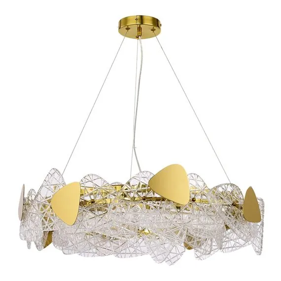 LUMION 6582/8 NEOCLASSI LN25 50 золотой/прозрачный, золотой металл/стекло, металл Люстра подвесная E14 8*40W 220V QUEENY