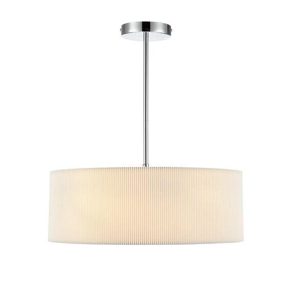 LUMION 8110/5 MODERNI LN25 138 хром/белый, металл/текстиль Люстра подвесная E14 5*40W 220V ZIGRISA, изображение 4