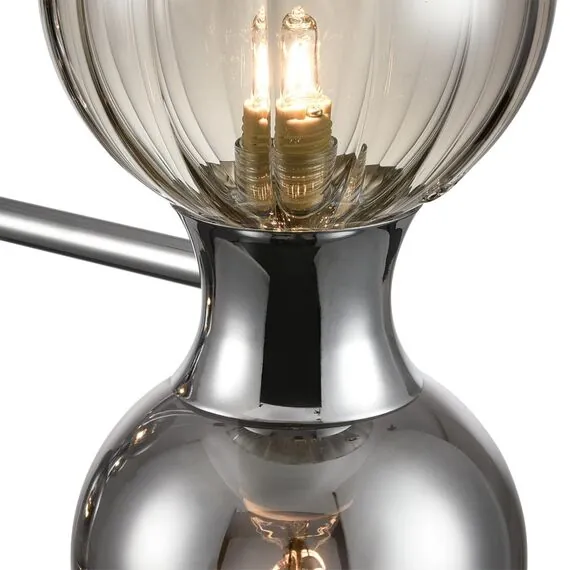 LUMION 8114/6 MODERNI LN25 142 хром/дымчатый, металл/стекло Подвесной светильник G9 3*30W + E14 3*40W 220V TAUNA, изображение 7