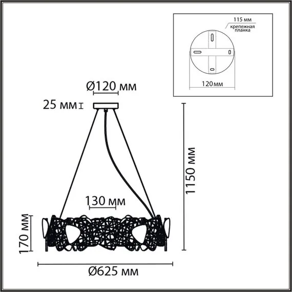 LUMION 6582/8 NEOCLASSI LN25 50 золотой/прозрачный, золотой металл/стекло, металл Люстра подвесная E14 8*40W 220V QUEENY, изображение 2