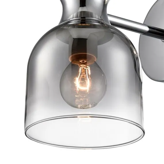 LUMION 8114/2W MODERNI LN25 142 хром/дымчатый, металл/стекло Бра G9 30W + E14 40W 220V TAUNA, изображение 8