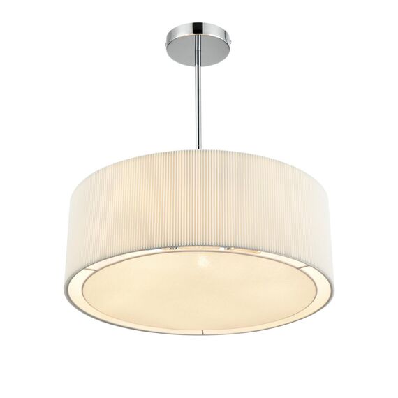 LUMION 8110/5 MODERNI LN25 138 хром/белый, металл/текстиль Люстра подвесная E14 5*40W 220V ZIGRISA, изображение 3