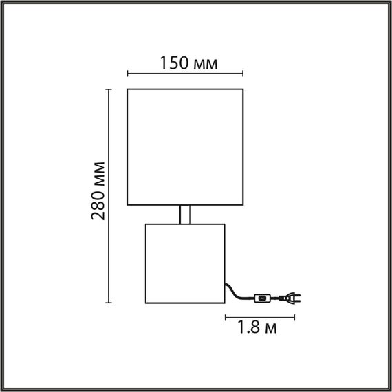 LUMION 8144/1T MODERNI LN25 000 белый, керамика/текстиль Настольная лампа Е27 1*60W 220V TUALA, изображение 2
