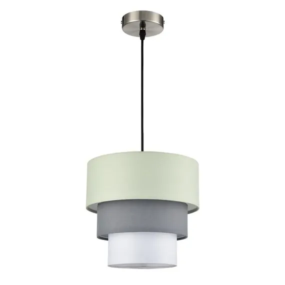 LUMION 8039/1 MODERNI LN25 133 никель/мятный/серый/белый, металл/текстиль Подвесной светильник Е27 60W 220V ILAIDA