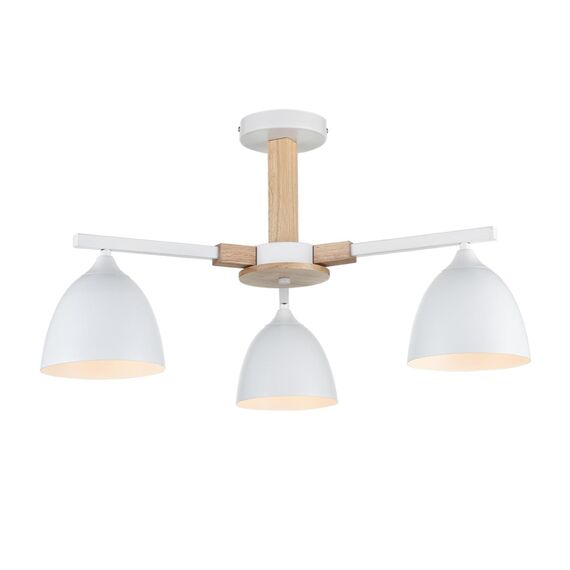 LUMION 8095/3C MODERNI LN25 268 белый/белый металл, дерево/металл Люстра потолочная Е27 3*60W 220V COLANGE, изображение 6