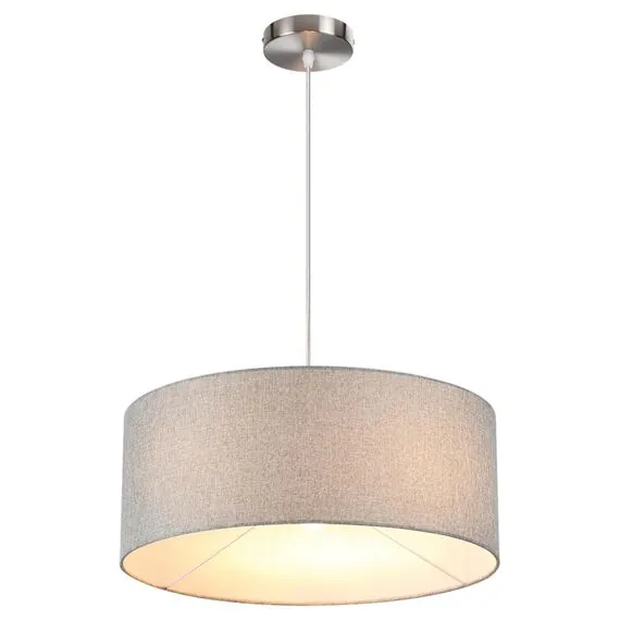 LUMION 8251/3 MODERNI LN25 000  никель/серый, металл/текстиль Подвес Е27 3*60W 220V NIKKI, изображение 5