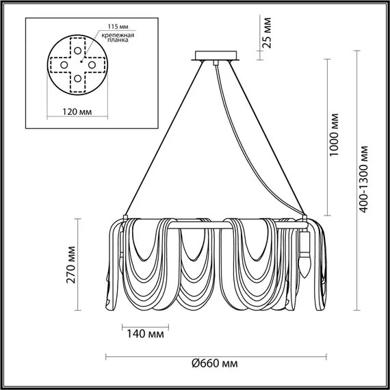 LUMION 6515/6 NEOCLASSI LN23 46 латунь Люстра E14 6*40W 220V OCHRE, изображение 2