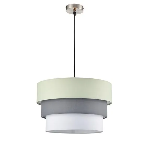 LUMION 8039/3 MODERNI LN25 133 никель/мятный/серый/белый, металл/текстиль Подвесной светильник Е27 3*60W 220V ILAIDA