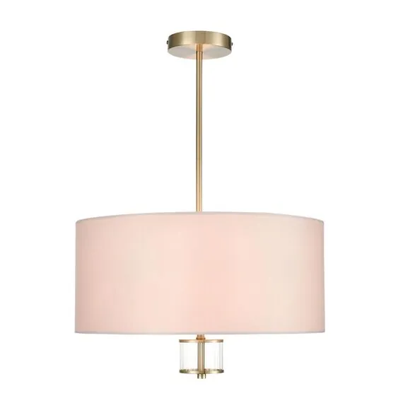 LUMION 8109/5C MODERNI LN25 129 латунь титаниум/бежевый, металл/текстиль/стекло Люстра потолочная E14 5*40W 220V DAMONA, изображение 4