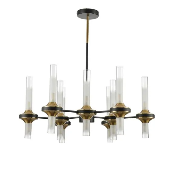 LUMION 8112/18 NEOCLASSI LN25 26 черный/бронза/прозрачный, металл/стекло Люстра потолочная G9 18*30W 220V TAMARESA