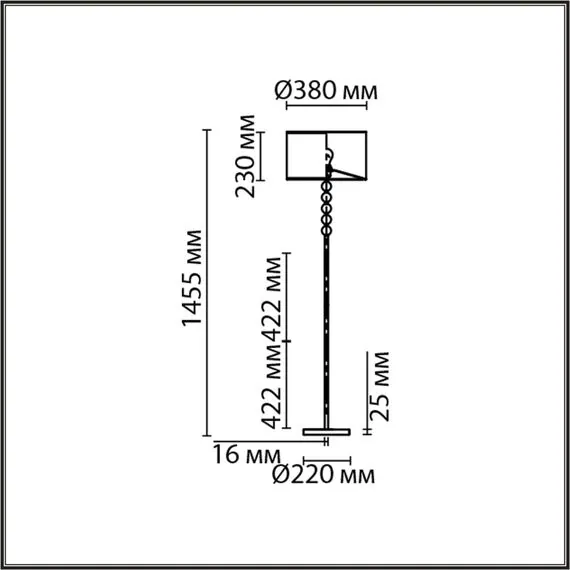 LUMION 8078/1F NEOCLASSI LN25 369 черный, металл/текстиль Торшер E27 1*60W 220V TAPIA, изображение 2