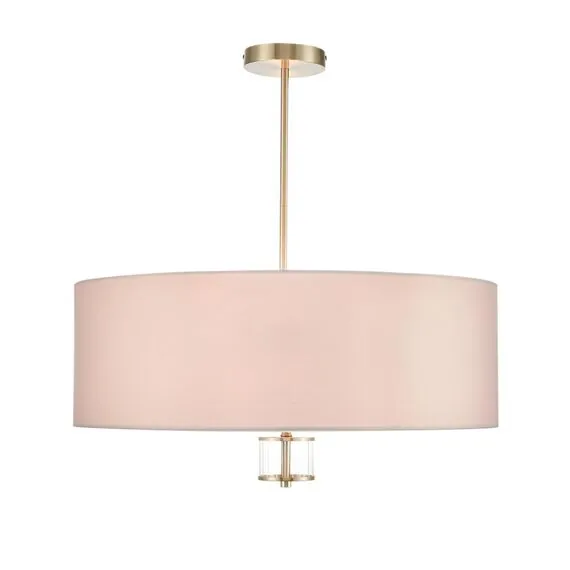 LUMION 8109/7C MODERNI LN25 129 латунь титаниум/бежевый, металл/текстиль/стекло Люстра потолочная E14 7*40W 220V DAMONA, изображение 4