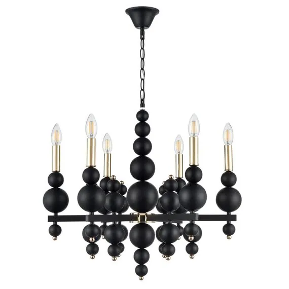 LUMION 8106/6 MODERNI LN25 120 черный/золото, металл Люстра Е14 6*40W 220V NANA