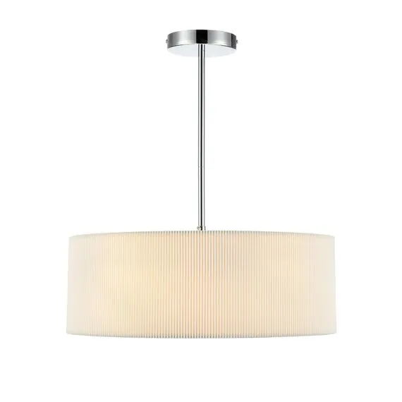 LUMION 8110/5 MODERNI LN25 138 хром/белый, металл/текстиль Люстра подвесная E14 5*40W 220V ZIGRISA, изображение 4