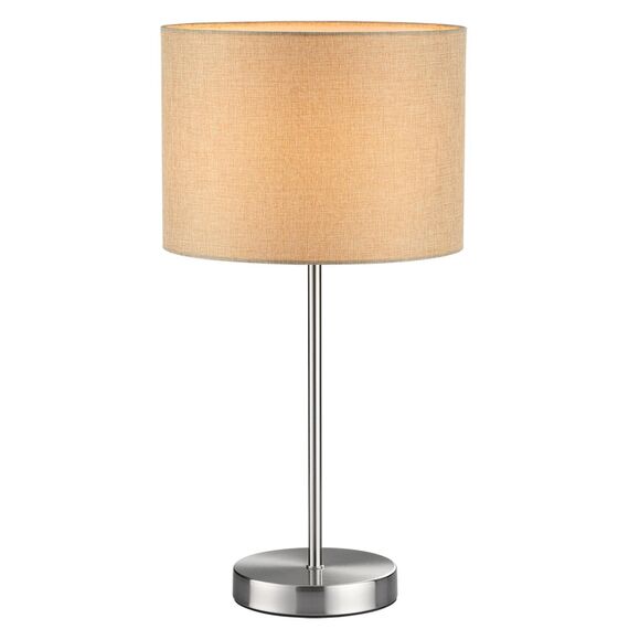 LUMION 8250/1T MODERNI LN25 000  никель/бежевый, металл/текстиль Настольная лампа Е27 60W 220V NIKKI, изображение 7