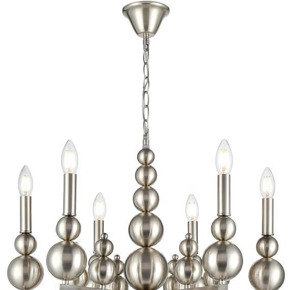 LUMION 8107/6 MODERNI LN25 122 никель, металл Люстра Е14 6*40W 220V NANA, изображение 4