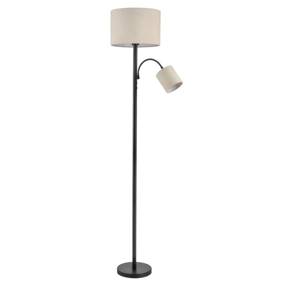 LUMION 8042/2F MODERNI LN25 365 черный/бежевый, металл/текстиль Торшер Е27 1*60W + Е14 1*40W 220V KAYA