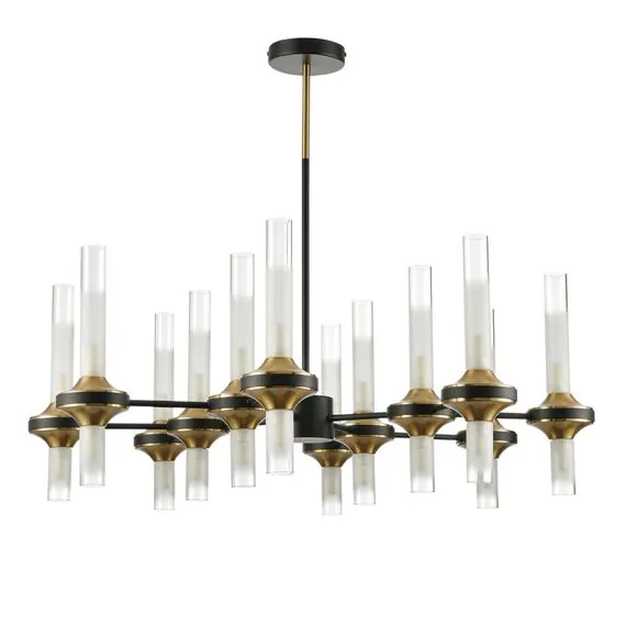 LUMION 8112/24 NEOCLASSI LN25 26 черный/бронза/прозрачный, металл/стекло Люстра потолочная G9 24*30W 220V TAMARESA