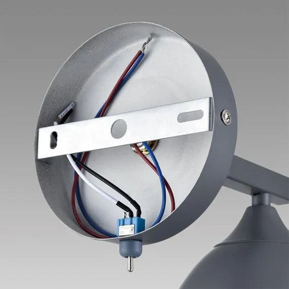 LUMION 8096/1W MODERNI LN25 267 серый/серый металл, дерево/металл Бра Е27 1*60W 220V COLANGE, изображение 6
