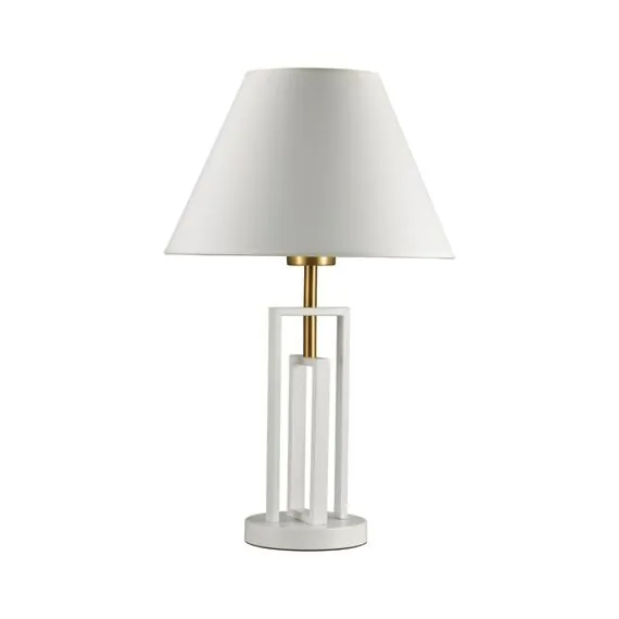 LUMION 5291/1T NEOCLASSI LN23 000 белый, латунь Настольная лампа E27 1*60W 220V FLETCHER