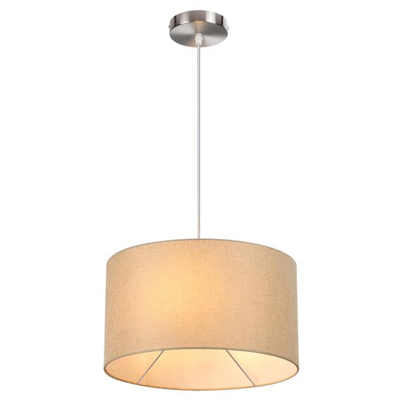 LUMION 8250/2 MODERNI LN25 000  никель/бежевый, металл/текстиль Подвес Е27 2*60W 220V NIKKI, изображение 5