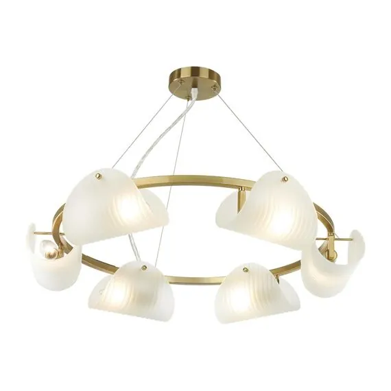 LUMION 6571/6 NEOCLASSI LN25 52 медный/белый/металл/стекло Люстра E14 6*60W 220V FIORO, изображение 5
