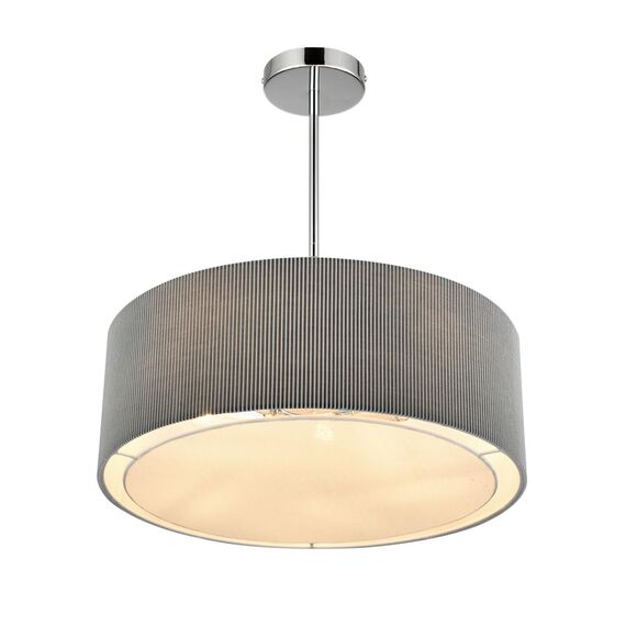 LUMION 8111/5 MODERNI LN25 138  хром/серый, металл/текстиль Люстра подвесная E14 5*40W 220V ZIGRISA, изображение 3