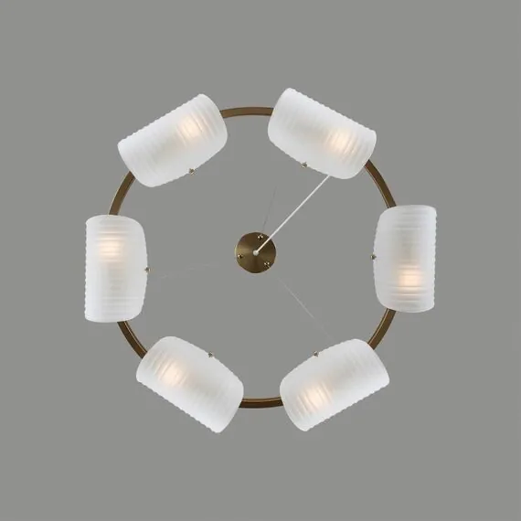 LUMION 6571/6 NEOCLASSI LN25 52 медный/белый/металл/стекло Люстра E14 6*60W 220V FIORO, изображение 3