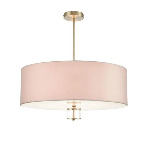 LUMION 8109/7C MODERNI LN25 129 латунь титаниум/бежевый, металл/текстиль/стекло Люстра потолочная E14 7*40W 220V DAMONA, изображение 5