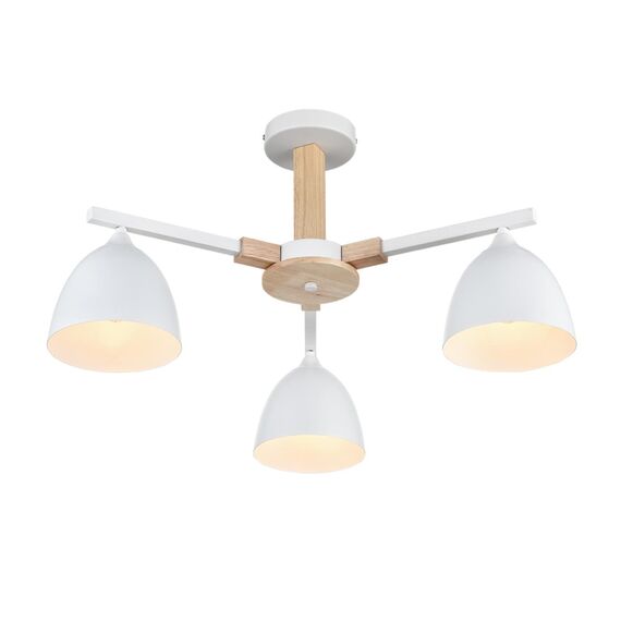 LUMION 8095/3C MODERNI LN25 268 белый/белый металл, дерево/металл Люстра потолочная Е27 3*60W 220V COLANGE, изображение 7