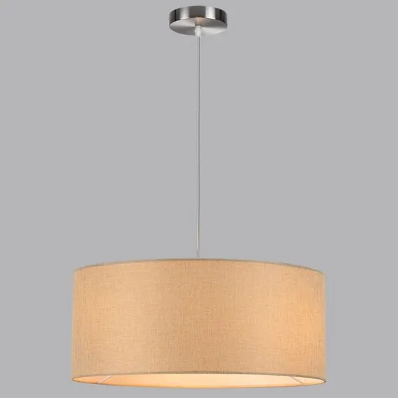 LUMION 8250/3 MODERNI LN25 000  никель/бежевый, металл/текстиль Подвес Е27 3*60W 220V NIKKI, изображение 4