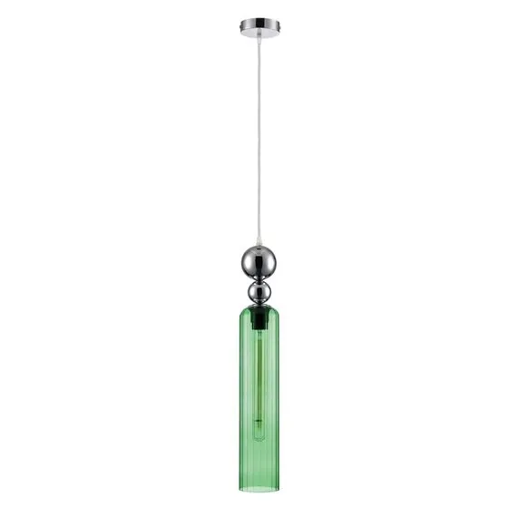 LUMION 8064/1A MODERNI LN25 298 хром/зеленый, металл/стекло Подвесной светильник E27 1*60W 220V LORENZO