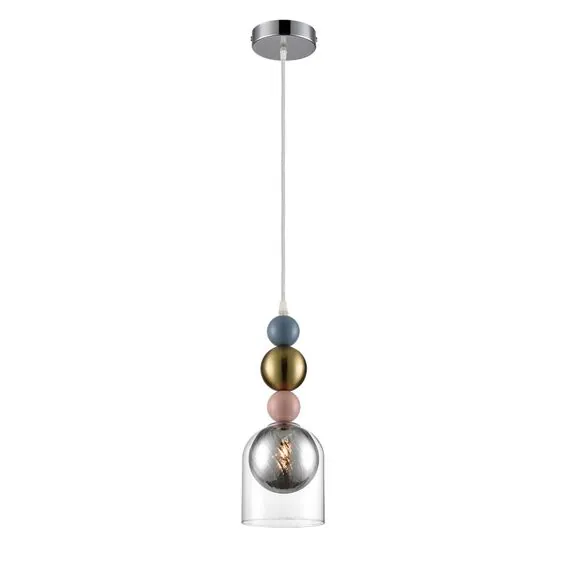 LUMION 8066/1A MODERNI LN25 299 хром/серый/прозрачный, металл/стекло Подвесной светильник G9 1*20W 220V GALLO, изображение 6