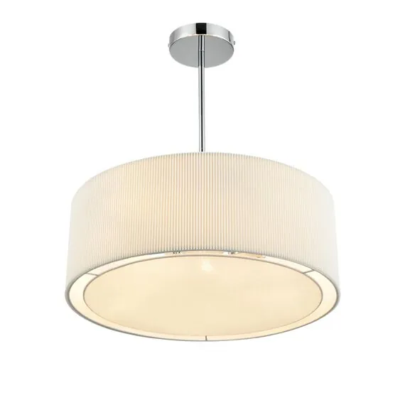 LUMION 8110/5 MODERNI LN25 138 хром/белый, металл/текстиль Люстра подвесная E14 5*40W 220V ZIGRISA, изображение 3