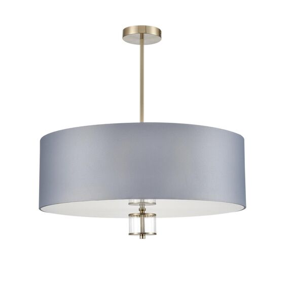 LUMION 8108/7C MODERNI LN25 131 латунь титаниум/серый, металл/текстиль/стекло Люстра потолочная E14 7*40W 220V DAMONA