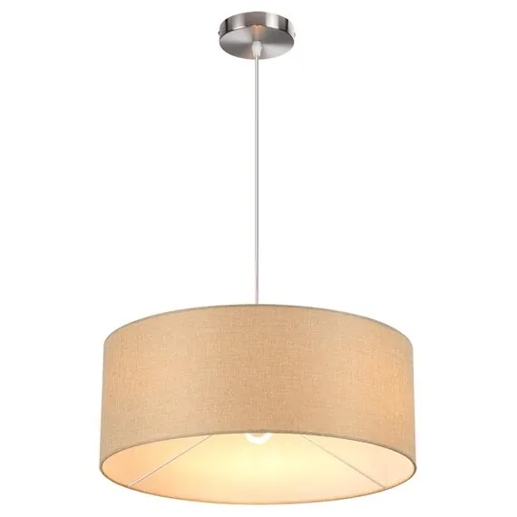 LUMION 8250/3 MODERNI LN25 000  никель/бежевый, металл/текстиль Подвес Е27 3*60W 220V NIKKI, изображение 5